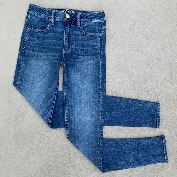 American Eagle Outfitters Super Stretch Hi-Rise Jeggings Sz2 - Picture 2 of 15